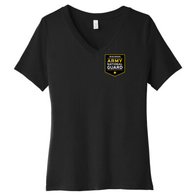 WI National Guard - Women's Relaxed Jersey Short Sleeve V Neck Tee Thumbnail
