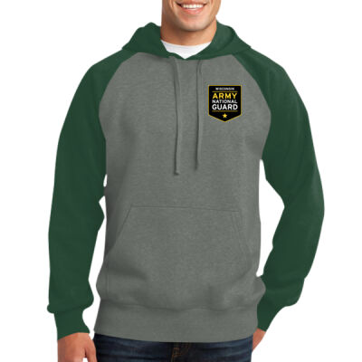 WI National Guard - Raglan Colorblock Pullover Hooded Sweatshirt Thumbnail