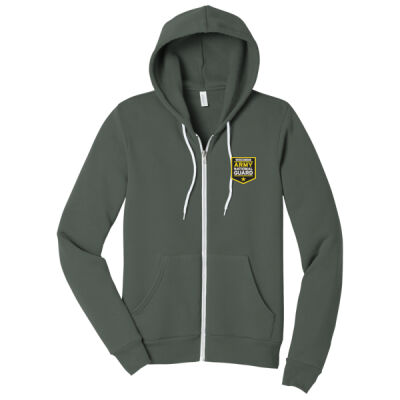 WI National Guard - Ultrasoft Unisex Sponge Fleece Full Zip Hoodie Thumbnail