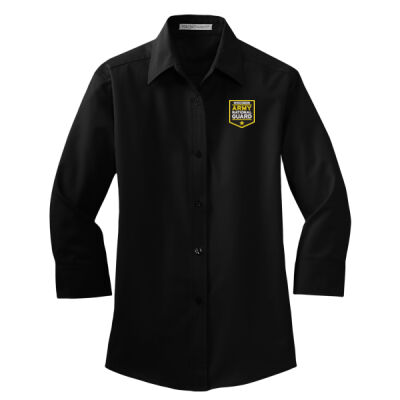 WI National Guard - Women's 3/4 Sleeve Easy Care Shirt Thumbnail